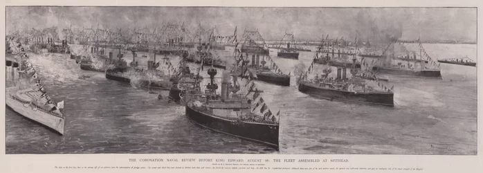 The Coronation Naval Review before King Edward, 16 August, the Fleet Assembled at Spithead